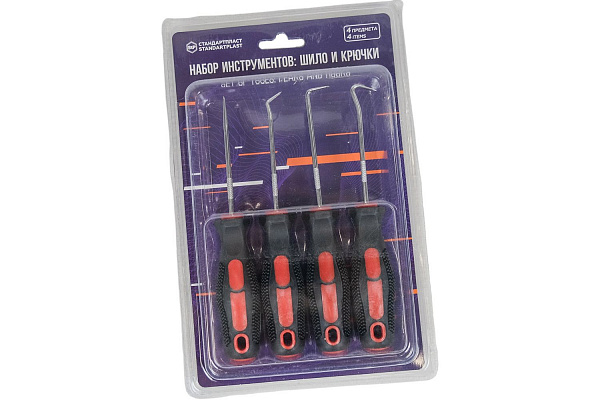 Набор инструментов: шило и крючки (4 предмета в блистере)